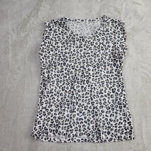 Banana Republic Brown & Cream Women's Animal Print T-Shirt | Size XS